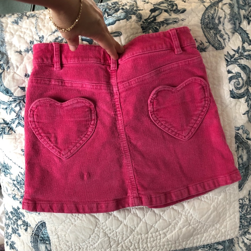 MiniBoden Skirt Pink Corduroy 7-8